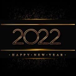 Digitales tarjetas para año nuevo 2022 originales