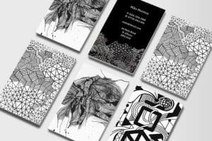 tarjetas de presentacion blanco y negro diseños modernos