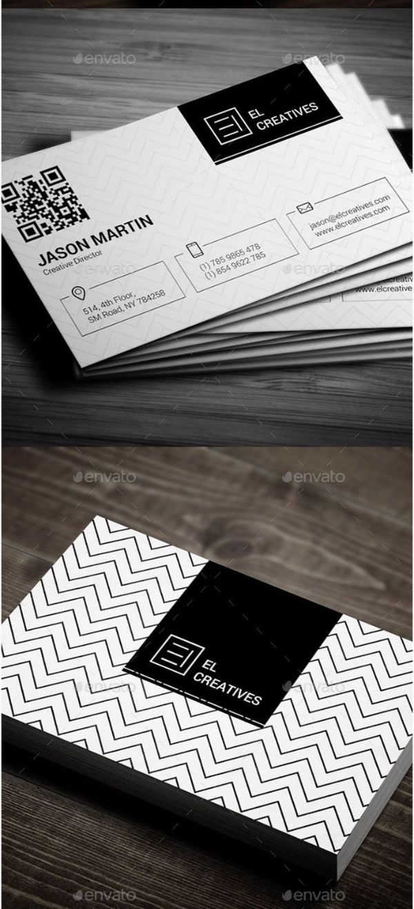 tarjetas de presentacion blanco y negro dos estilos