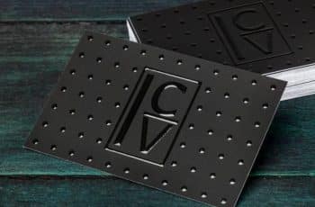 4 elegantes tarjetas de presentacion en negro modernas