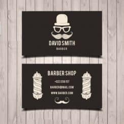 3 diseños de tarjetas de presentacion de barberia y estética