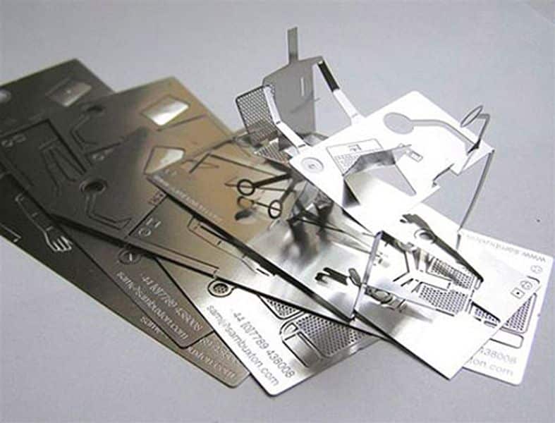 diseño tarjeta de presentacion para arquitecto metalicas