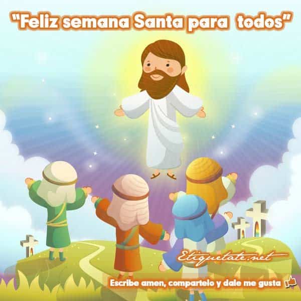 postales de semana santa con mensajes para niños