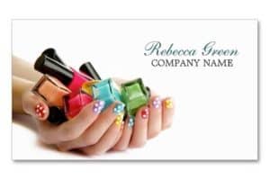 tarjetas de presentacion de manicure con uñas creativas