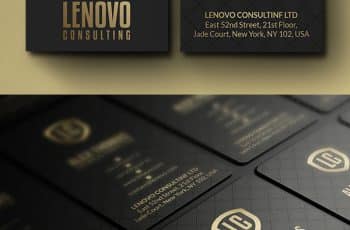 Elegantes tarjetas de presentacion dorado con negro 2022