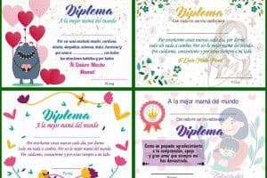tarjetas editables para 10 de mayo tipo diploma