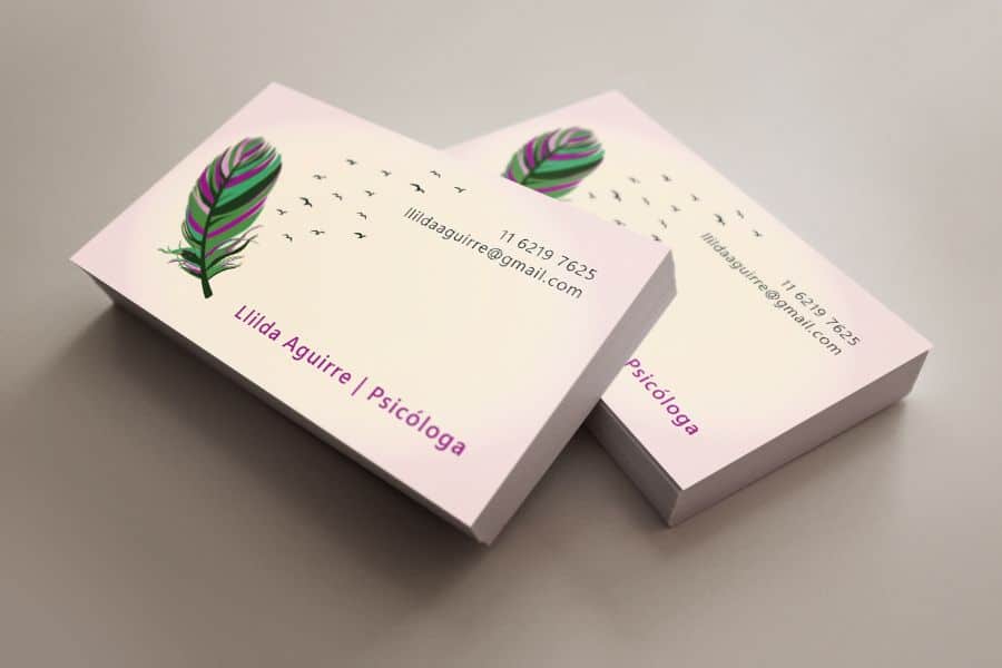tarjetas de presentación elegantes para mujer para psicologas