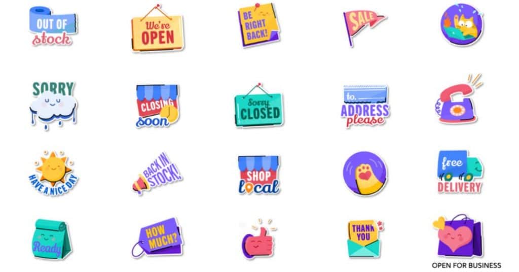 4 geniales stickers para negocios whatsapp edición