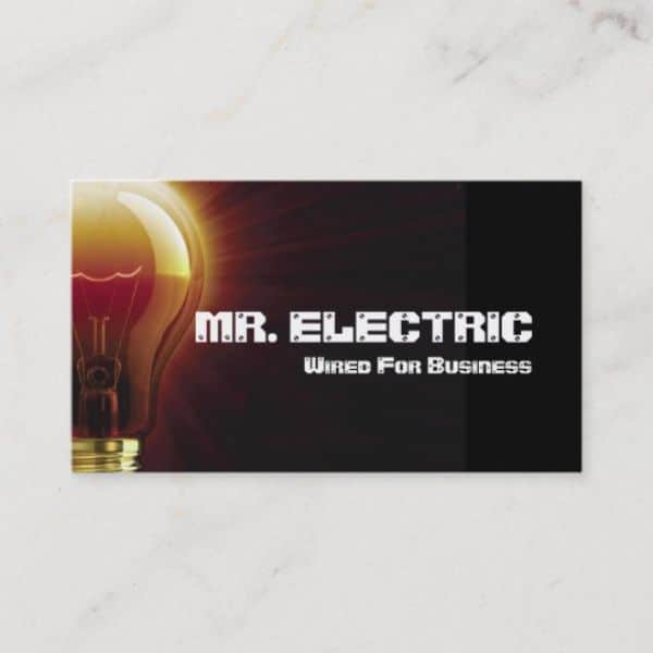 tarjetas de presentacion electricista tipografias creativas