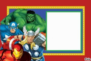 tarjetas de superheroes editables
