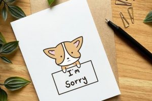 tarjetas para pedir disculpas hechas a mano