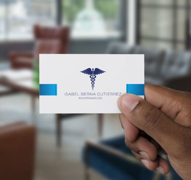 tarjetas de presentacion fisioterapia simbolos de salud