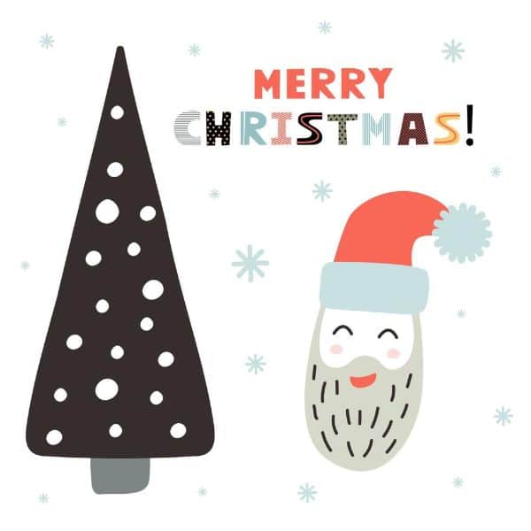 postales de feliz navidad ilustraciones modernas