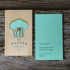 Originales tarjetas de presentación panadería a 3 formas