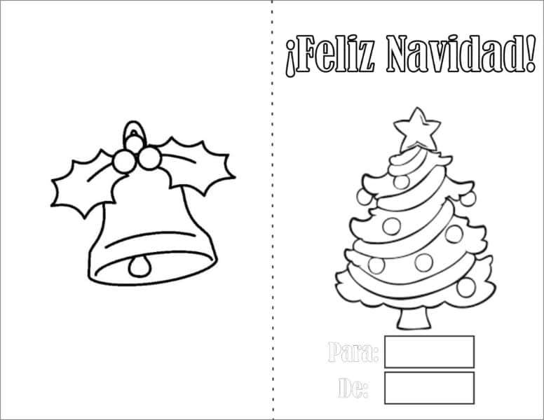 tarjetas navideñas para editar y colorear