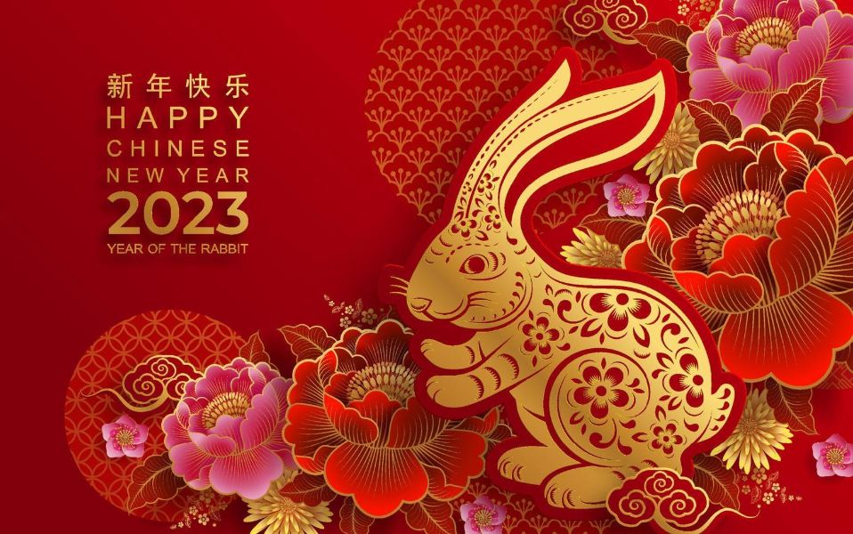 imágenes feliz año nuevo 2023 del conejo