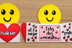 tarjeta feliz día del profesor moderna emoji
