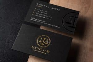 tarjetas de abogados diseños negras