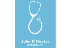 tarjetas de presentación doctora minimalista