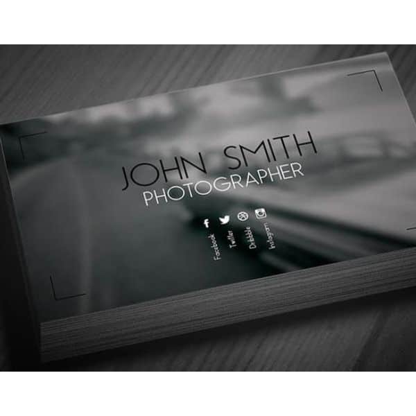 tarjeta de presentación fotografo con una foto referencial