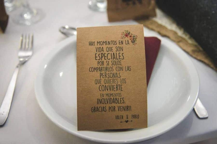 tarjetas de agradecimiento para bodas pequeñas